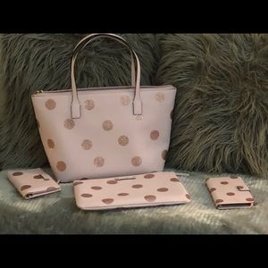 NWOT Kate Spade pink tote w/ matching items